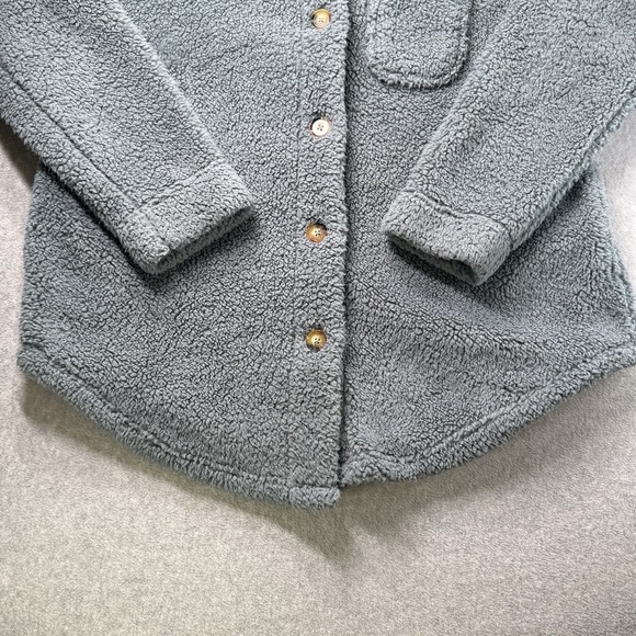 Koolaburra by‎ UGG Sherpa Fleece Shacket Gray Button Up Jacket Women's Small - Picture 4 of 9